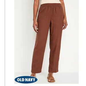 Old Navy High-Waisted Linen-Blend Straight Pants